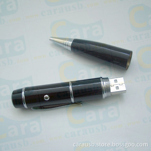 CaraUSB branding ink pen appearance usb disk with laser point